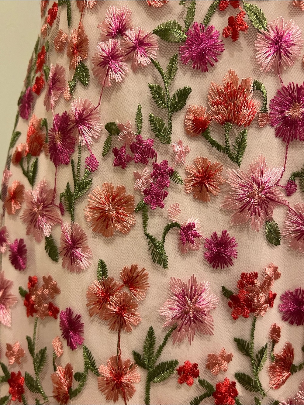 NWT Adrianna Papell Floral Embroidered Flounce Halter Pink Multi Dress Size 10 - Picture 16 of 16